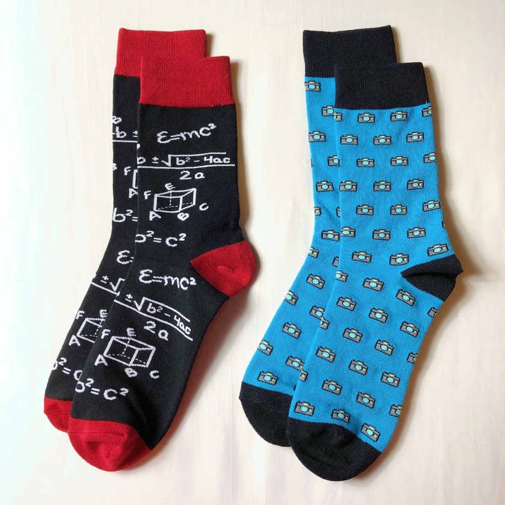2 Pairs of New Socks of Mathematics & Camera